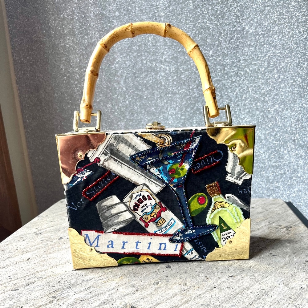 Cigar Box Handbag With Bamboo Handle